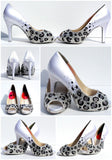 Crystal Leopard Wedding Heels - Wicked Addiction