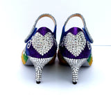 Rainbow Glitter Mary Jane Heels with Swarovski Crystal - Wicked Addiction