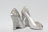 Swarovski Crystal White Wedding Heel - Wicked Addiction