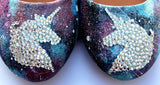 Unicorn Galaxy Swarovski Crystal Flats - Wicked Addiction