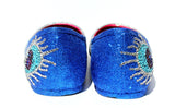 Peacock Glitter Flats with Swarovski Crystal Feathers - Wicked Addiction