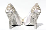 Swarovski Crystal White Wedding Heel - Wicked Addiction