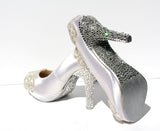 Swarovski Crystal White Wedding Heel - Wicked Addiction