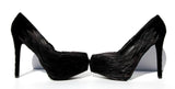 Black Swan Feathered Heels with AB Crystals - Wicked Addiction